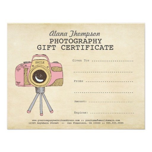grapher graphy Gift Certificate Template 4 25x5