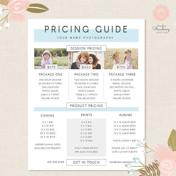 25 best ideas about graphy price list on Pinterest