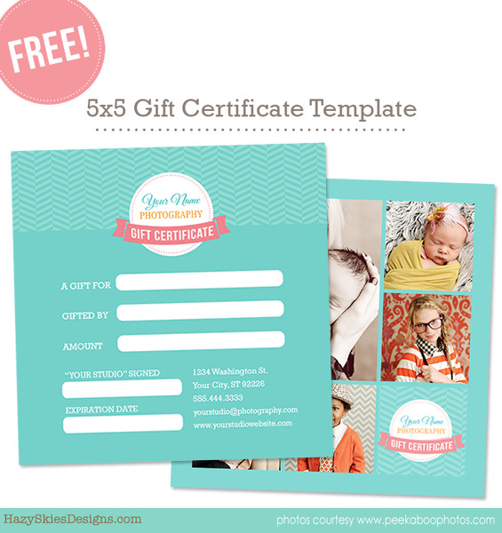 Free Gift Card Template for graphers shop