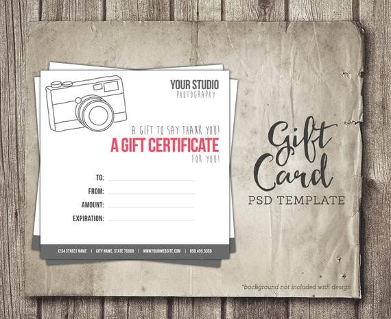 Gift Card Template Digital Gift Certificate shop