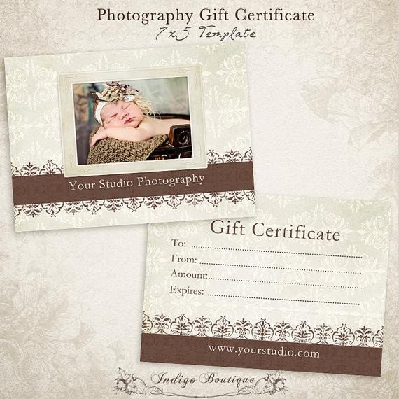 graphy Gift Certificate photoshop template ID046