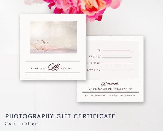 graphy Gift Certificate Template shop File Wedding