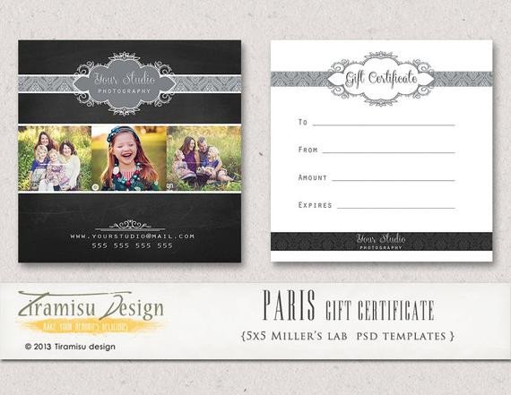 Items similar to graphy Gift Certificate photoshop