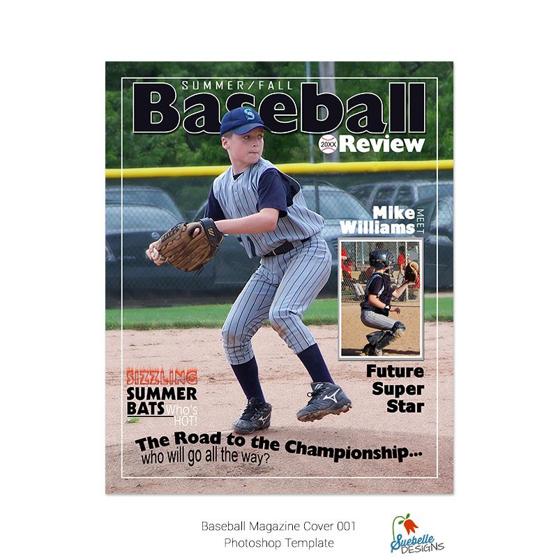 Baseball Magazine Cover shop Template