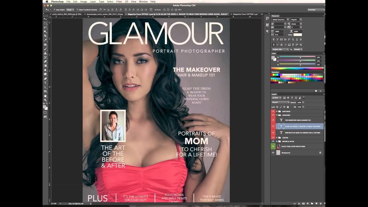 Designing & Editing a Magazine Cover in shop