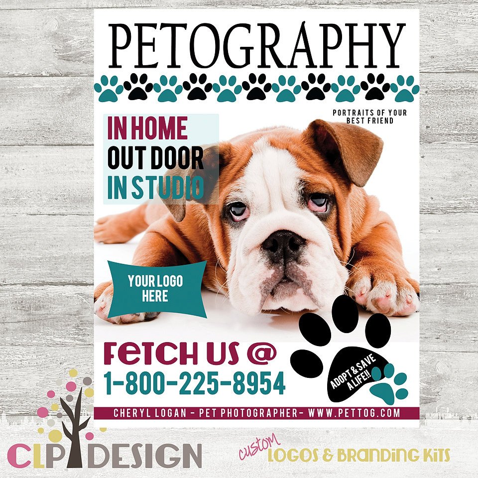 Pet graphy Magazine Cover Template shop by CLPDesign