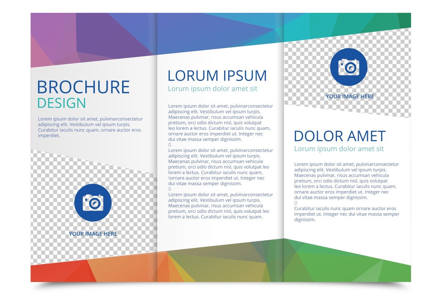 Free Tri Fold Brochure Vector Template Download Free