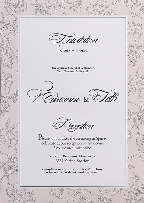 Free Wedding Invitation Flyer Template Download for