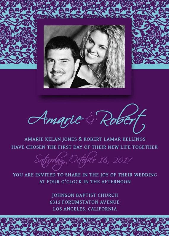 Printable Wedding Invitation Template PSD by ScriptureWallArt