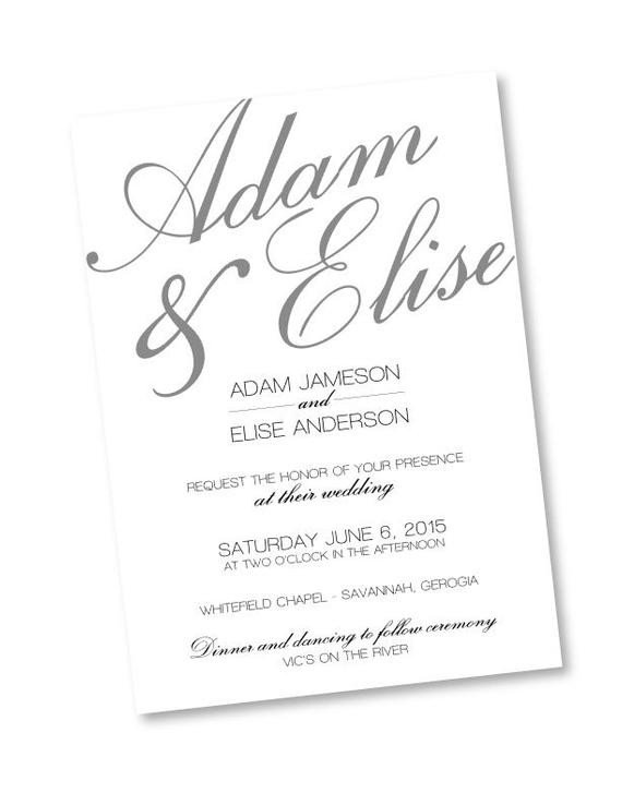 Rustic calligraphy shop template wedding invitation