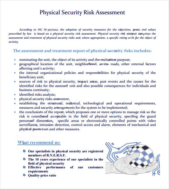 7 Security Risk Assessment Samples