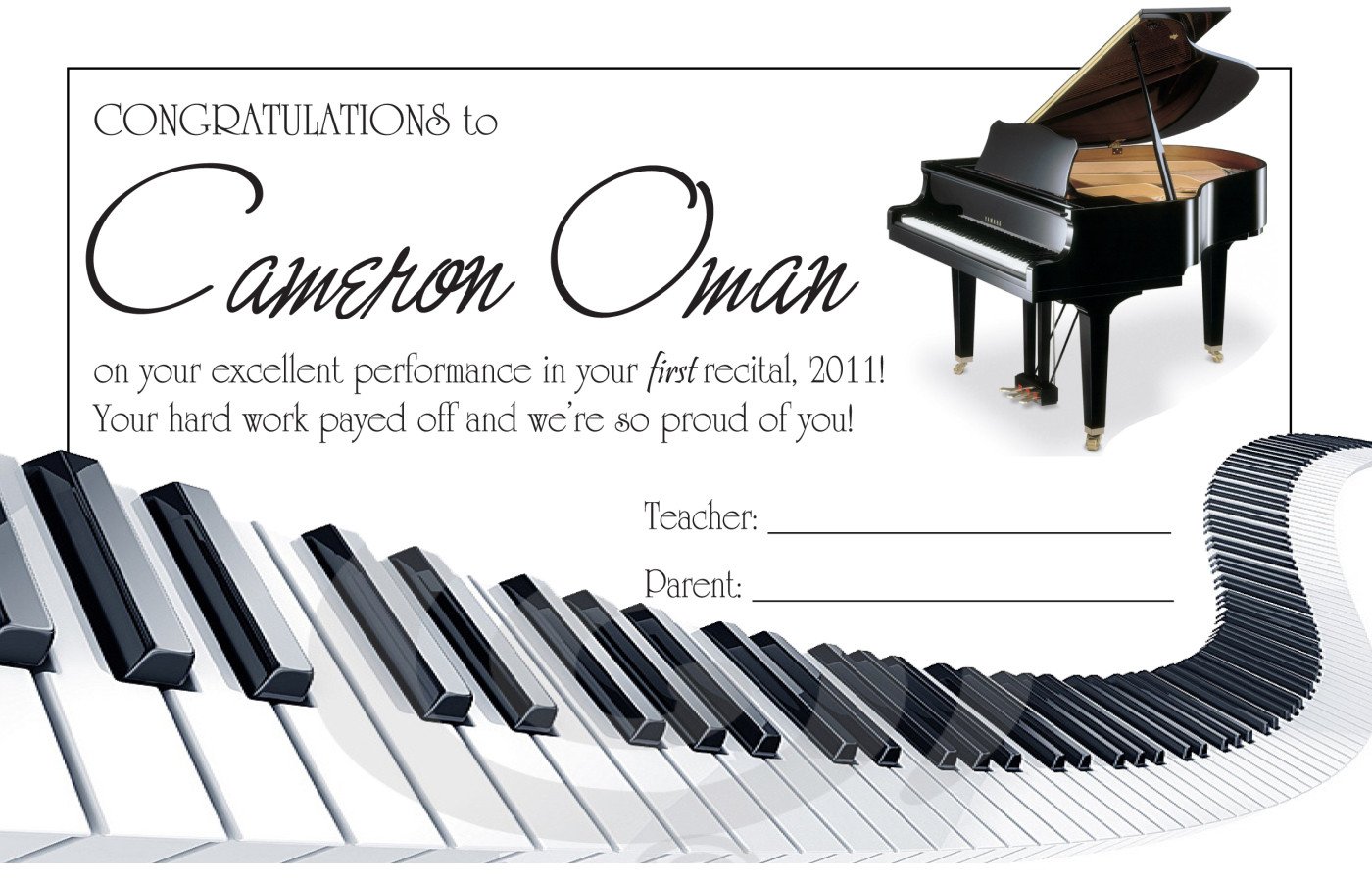 piano recital certificate NewsPageDesigner