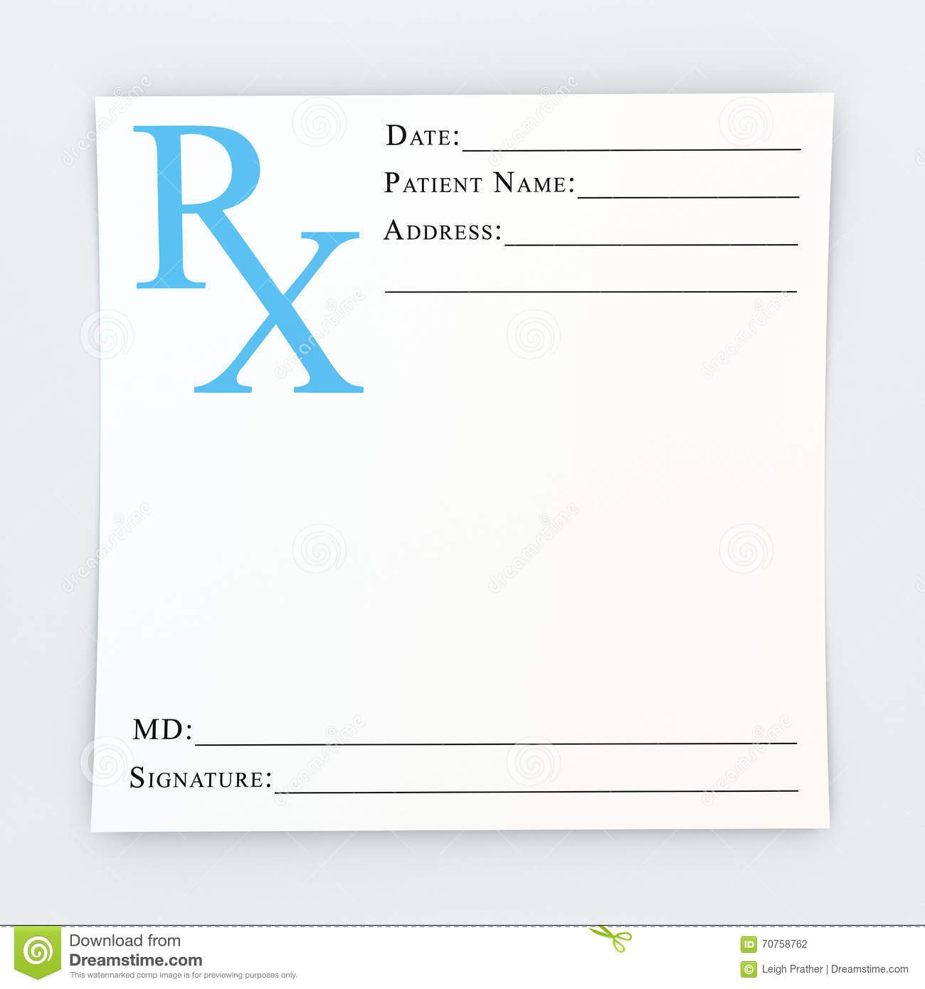 Blank prescription stock illustration Illustration of