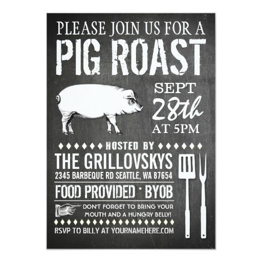 Pig Roast Invites 204 Pig Roast Invitation Templates