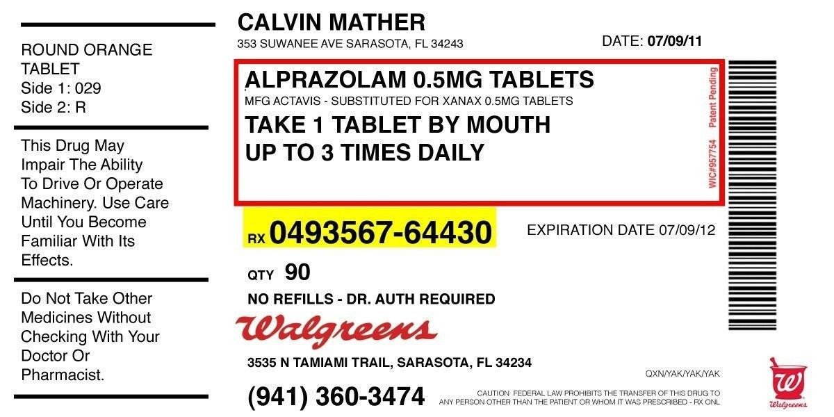 pill bottle label template Prescription Label Template
