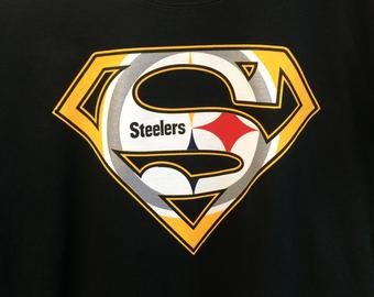 Men s Steelers Inspired Superman T Shirt