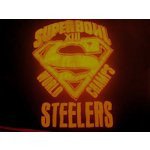 Steelers Vintage Tee Shirt Superman Logo 1979 02 09 2011