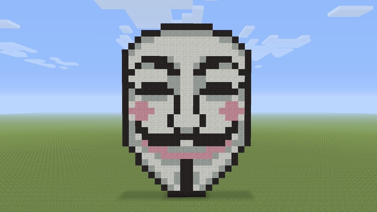 Minecraft Pixel Art Anonymous Mask