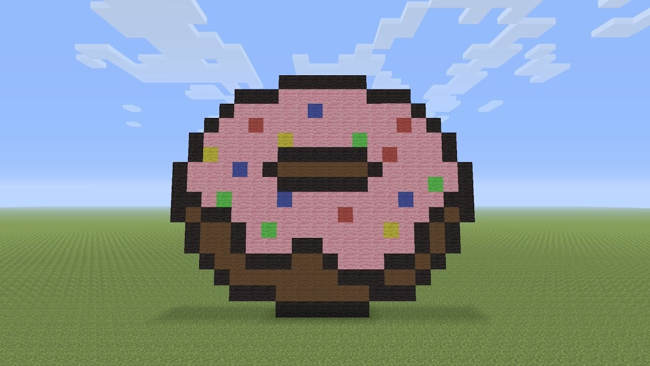 Minecraft Pixel Art Donut