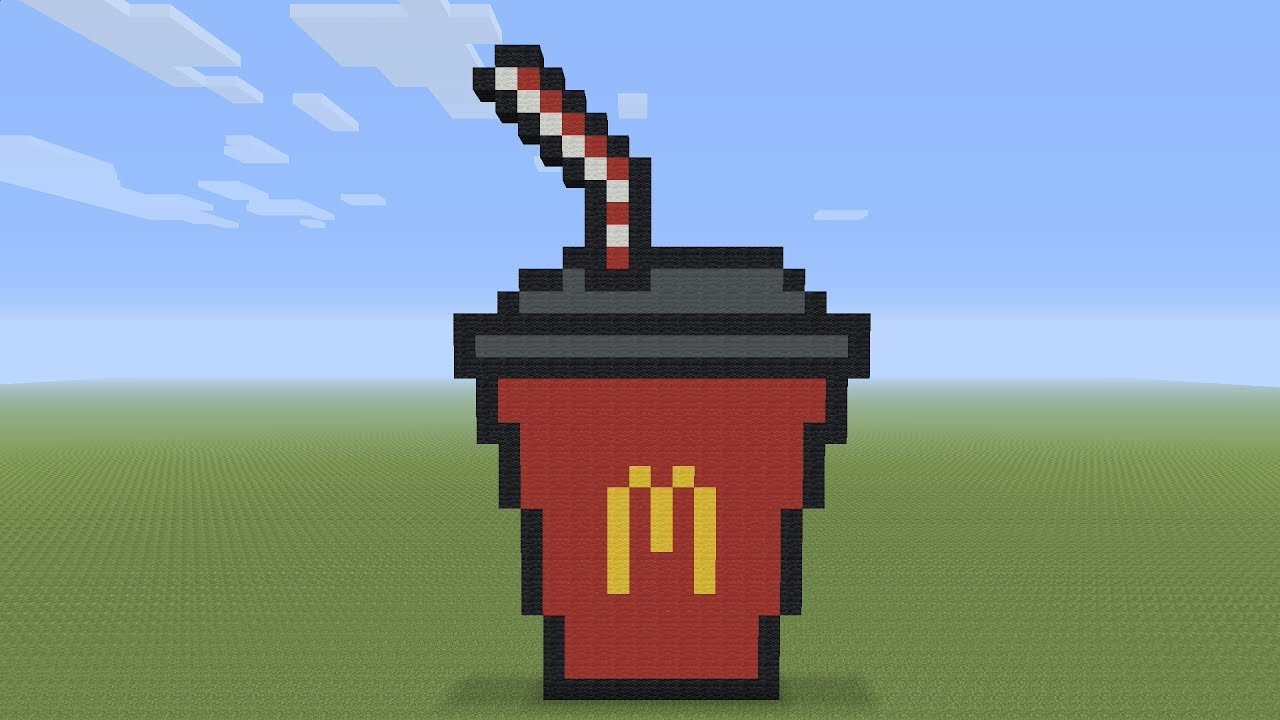 Minecraft Pixel Art McDonald s Cup