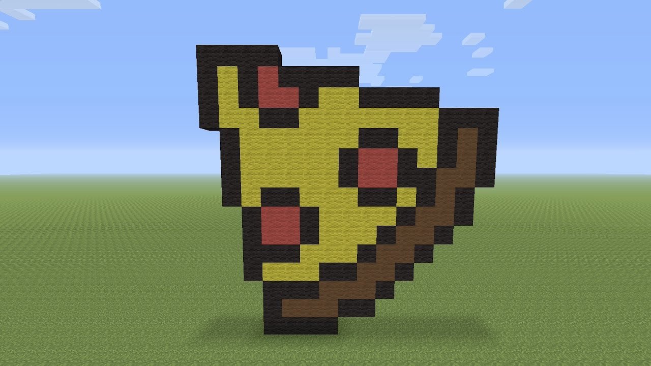 Minecraft Pixel Art Pepperoni Pizza Slice