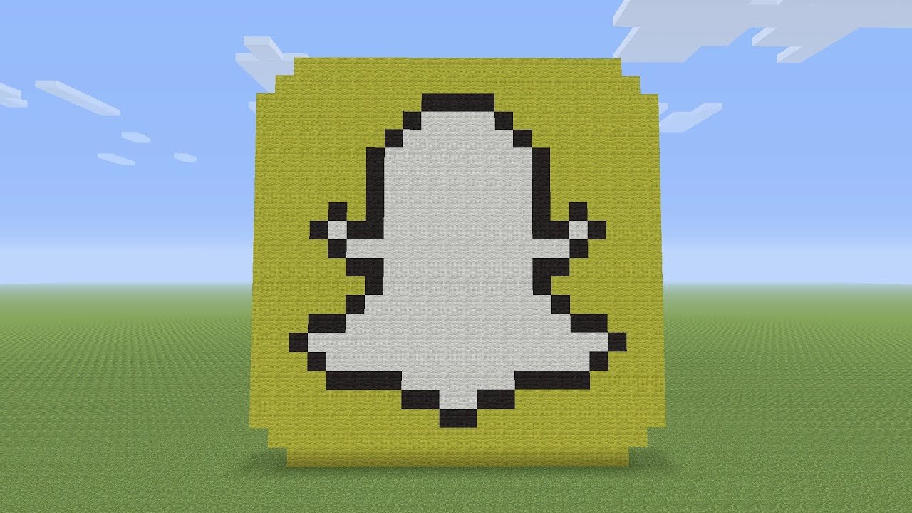 Minecraft Pixel Art Snapchat Logo