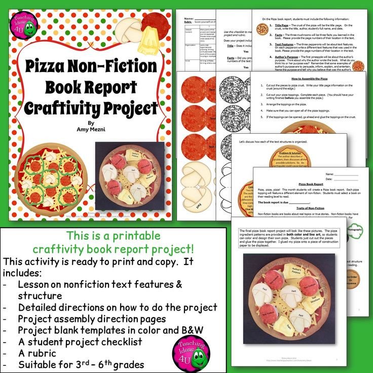 8 best Pizza book report images on Pinterest