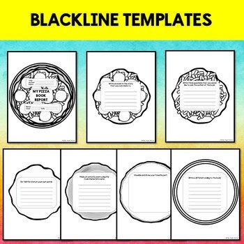 Creative Book Report Pizza Template with Rubric by Jewel