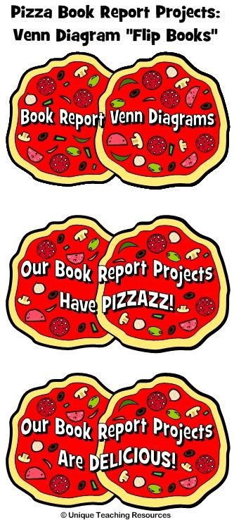 Pizza Venn Diagram Book Report Project templates