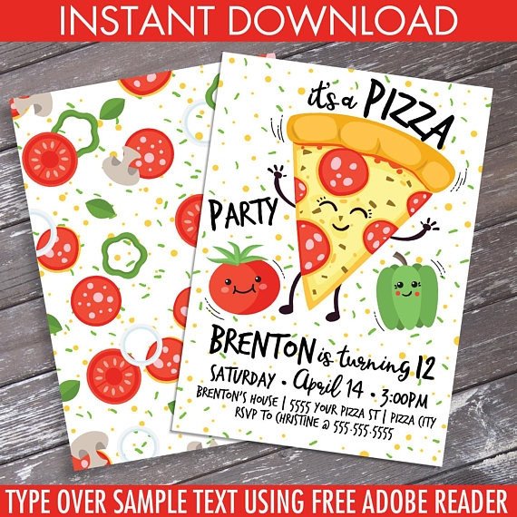 15 Pizza Party Invitation Designs & Templates PSD AI