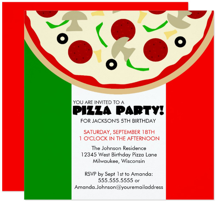 15 Pizza Party Invitation Designs & Templates PSD AI