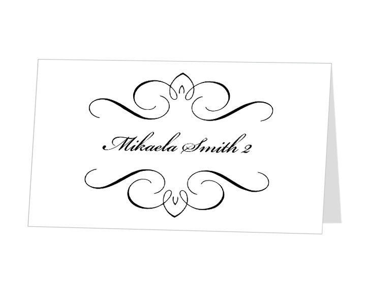 Printable Place Card Template INSTANT DOWNLOAD Escort