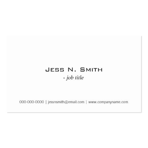 Plain simple business card business card templates