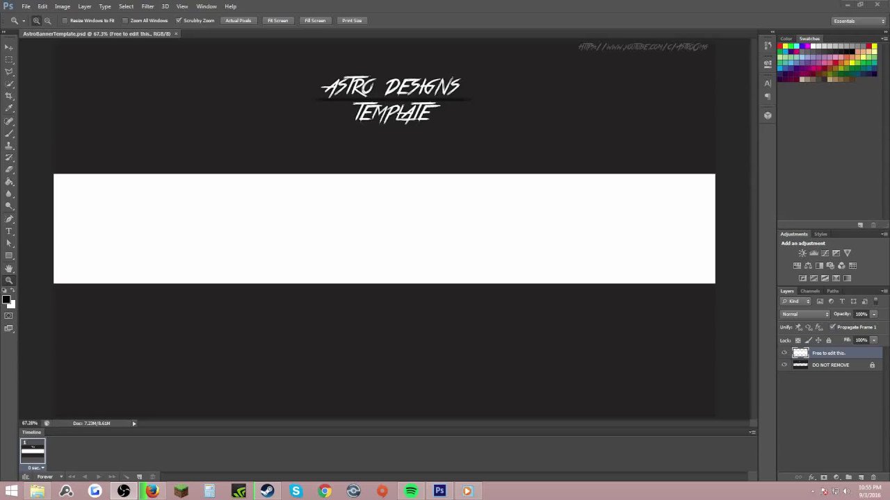[Empty] Youtube banner template