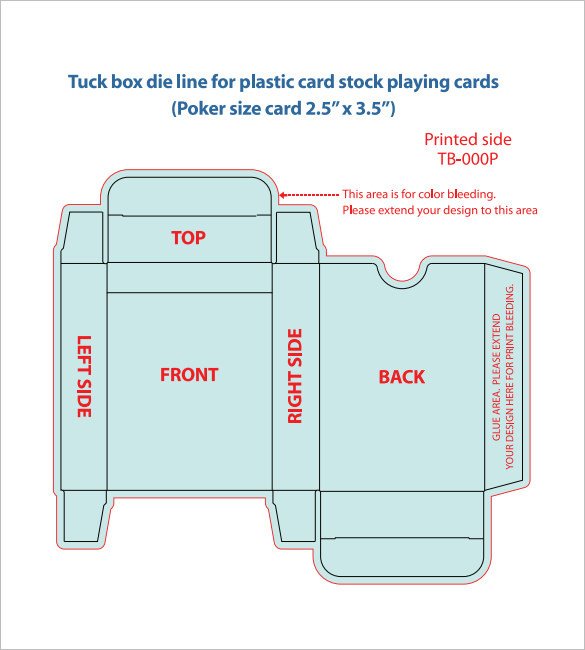 20 Playing Card Box Templates Free Sample Example
