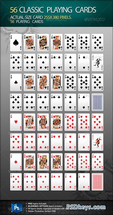 56 Classic Playing Cards Free Download shop