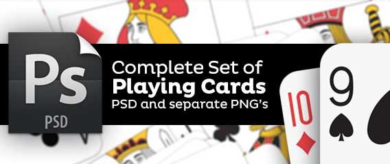 Playing Cards plete Set of PNG and PSD Template