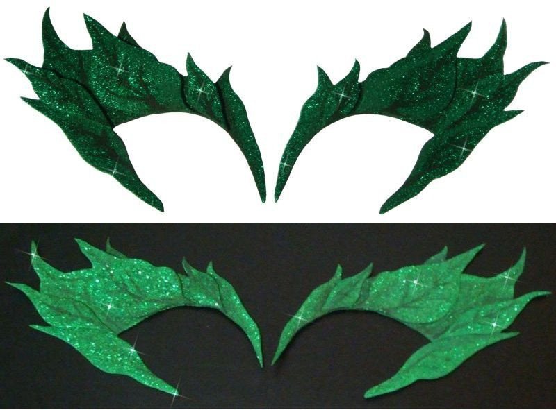 Green GLITTER Uma Thurman POISON IVY Costume Mask $28 99