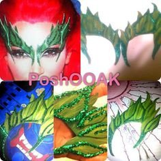poison ivy eyebrow mask tutorial with template