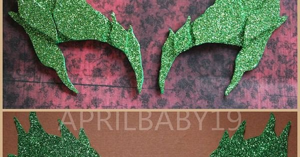 Poison Ivy Leaves Eyebrow Eye mask EMERALD Glitter GREEN