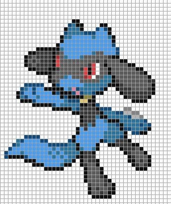 Pixel art Pixel art grid and Pokemon on Pinterest