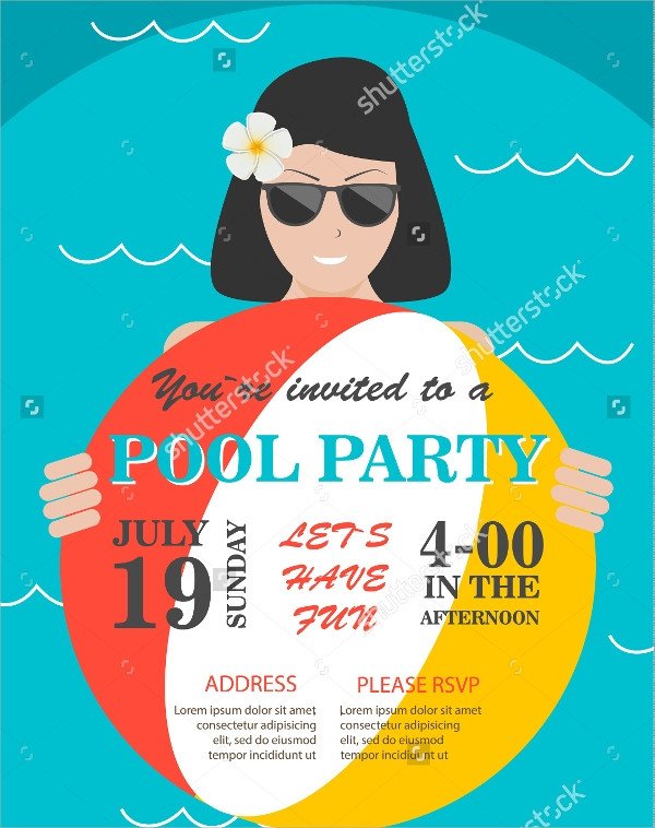 18 Pool Party Flyer Templates PSD Free EPS Format