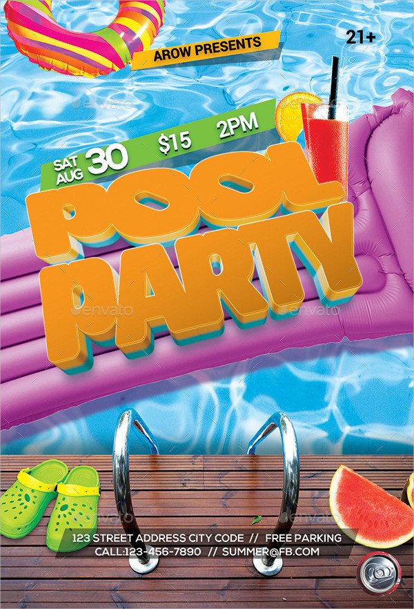 Pool Party Flyer Template 33 Printable Pool Party Invitations Psd Ai Eps Word