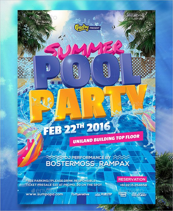 Pool Party Flyer Template 33 Printable Pool Party Invitations Psd Ai Eps Word