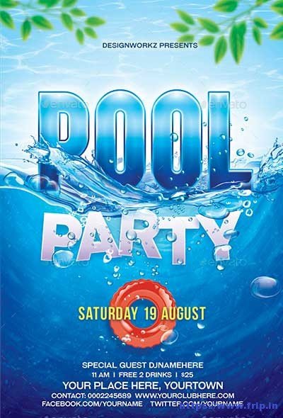 50 Best Summer Pool Party Flyer Print Templates 2019