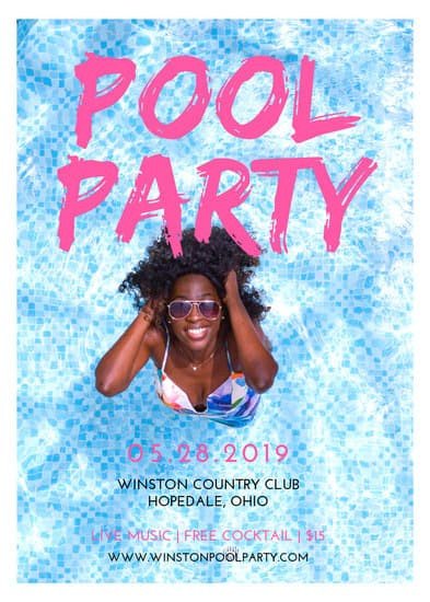 Pool Party Flyer Template Customize 170 Party Flyer Templates Online Canva