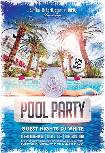 Pool Party Flyer Template Free Flyers Templates and Premium Flyers