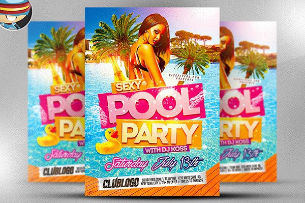 Pool Party Flyer Template on Behance