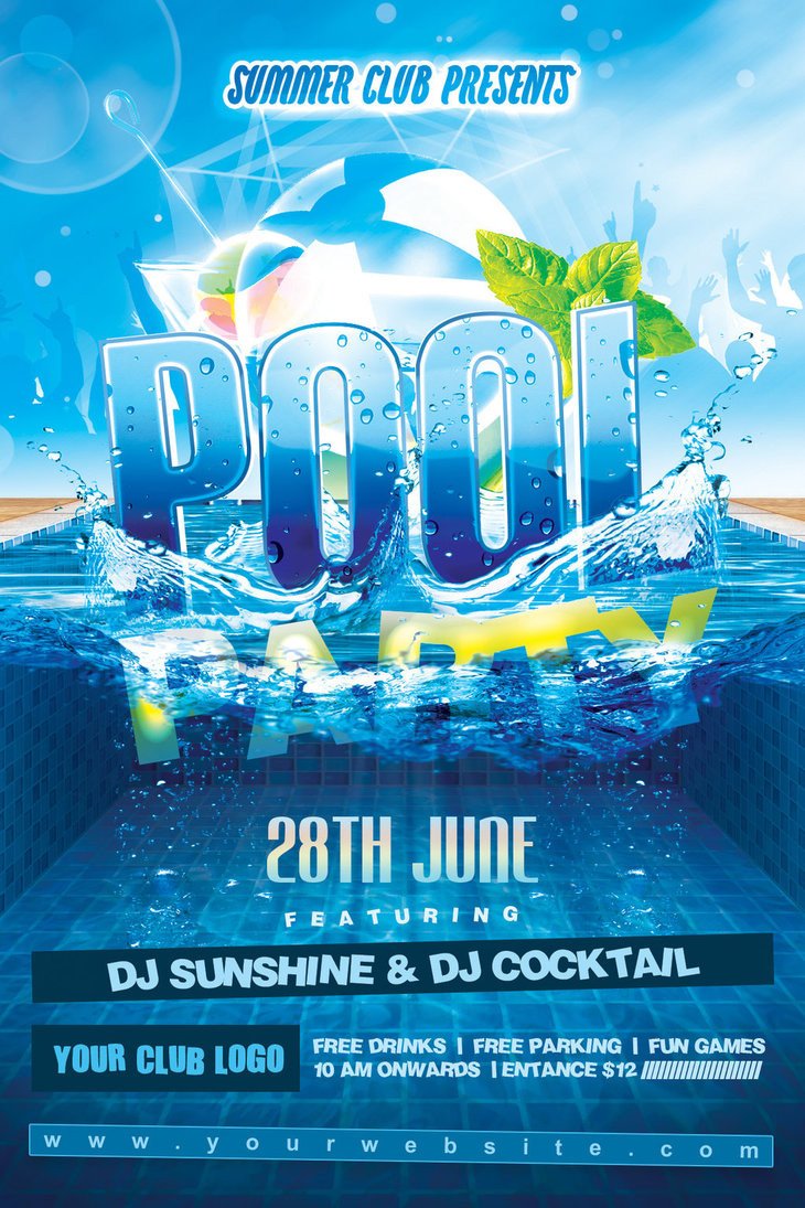 Summer Pool Party Flyer by Dilanr on DeviantArt