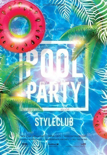Pool Party Flyer Template Pool Party Psd Flyer Template Styleflyers